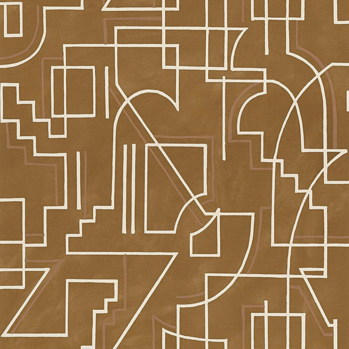 Casamance Alexander wallpaper — Camel
