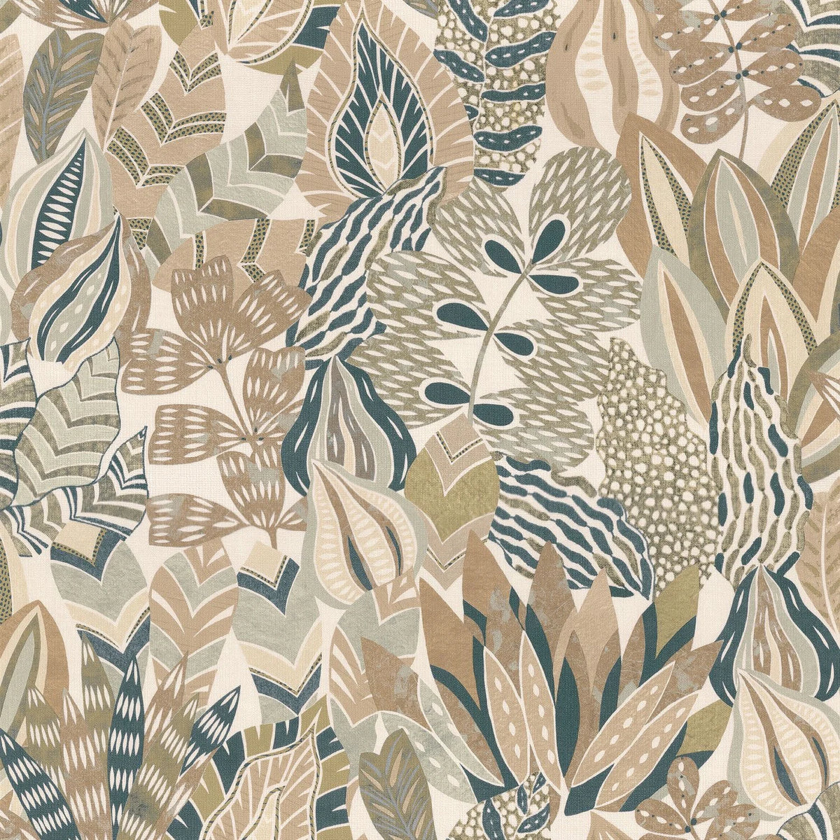 Casamance Alfabia wallpaper — Amande/Mordoré