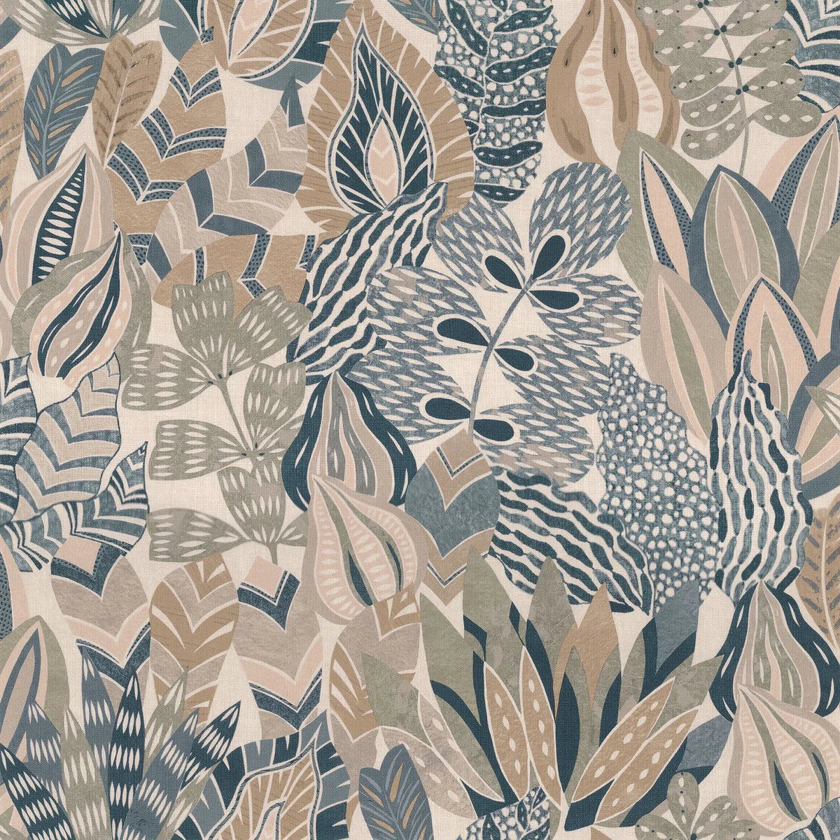 Casamance Alfabia wallpaper — Pierre Bleue/Travertin