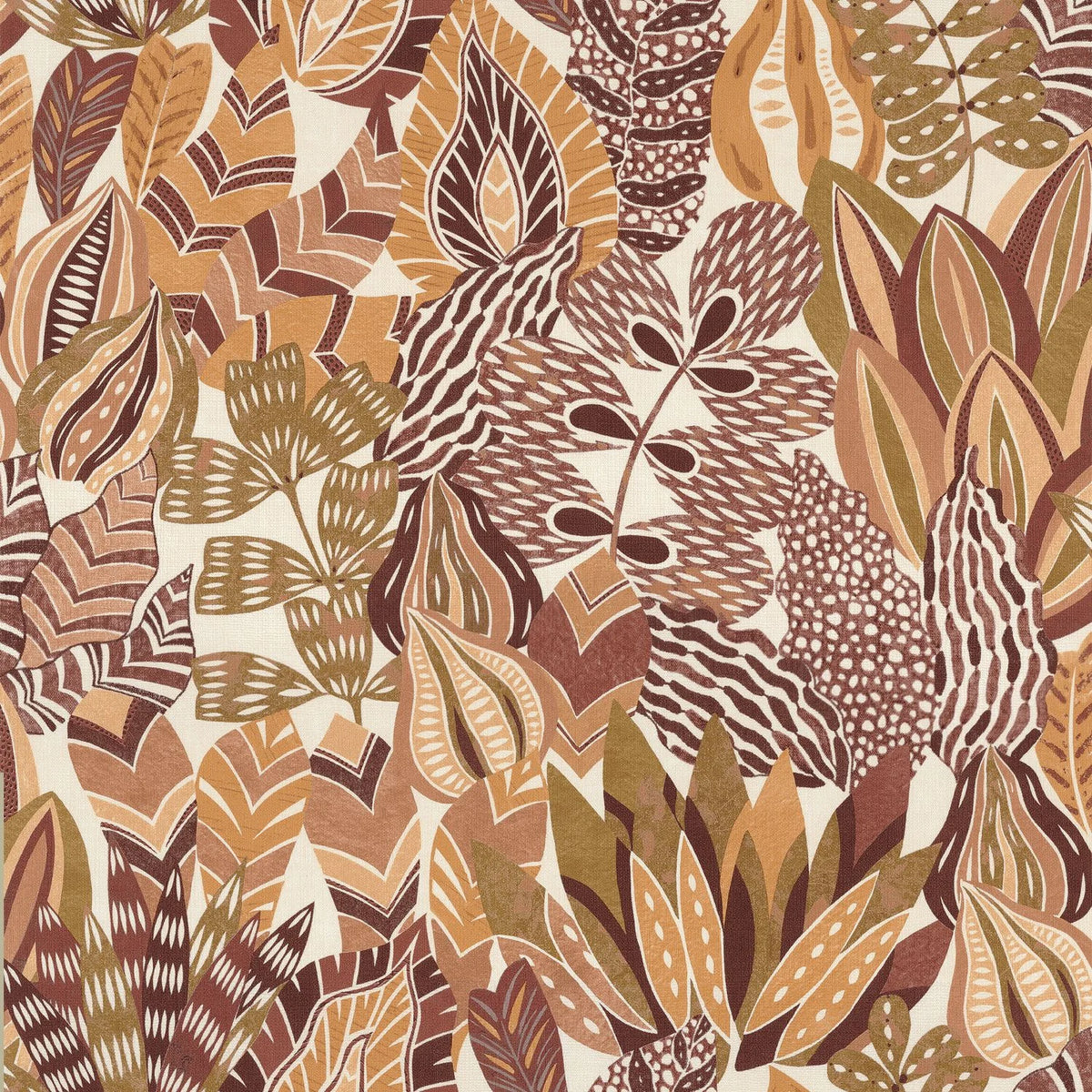 Casamance Alfabia wallpaper — Terracotta/Curry