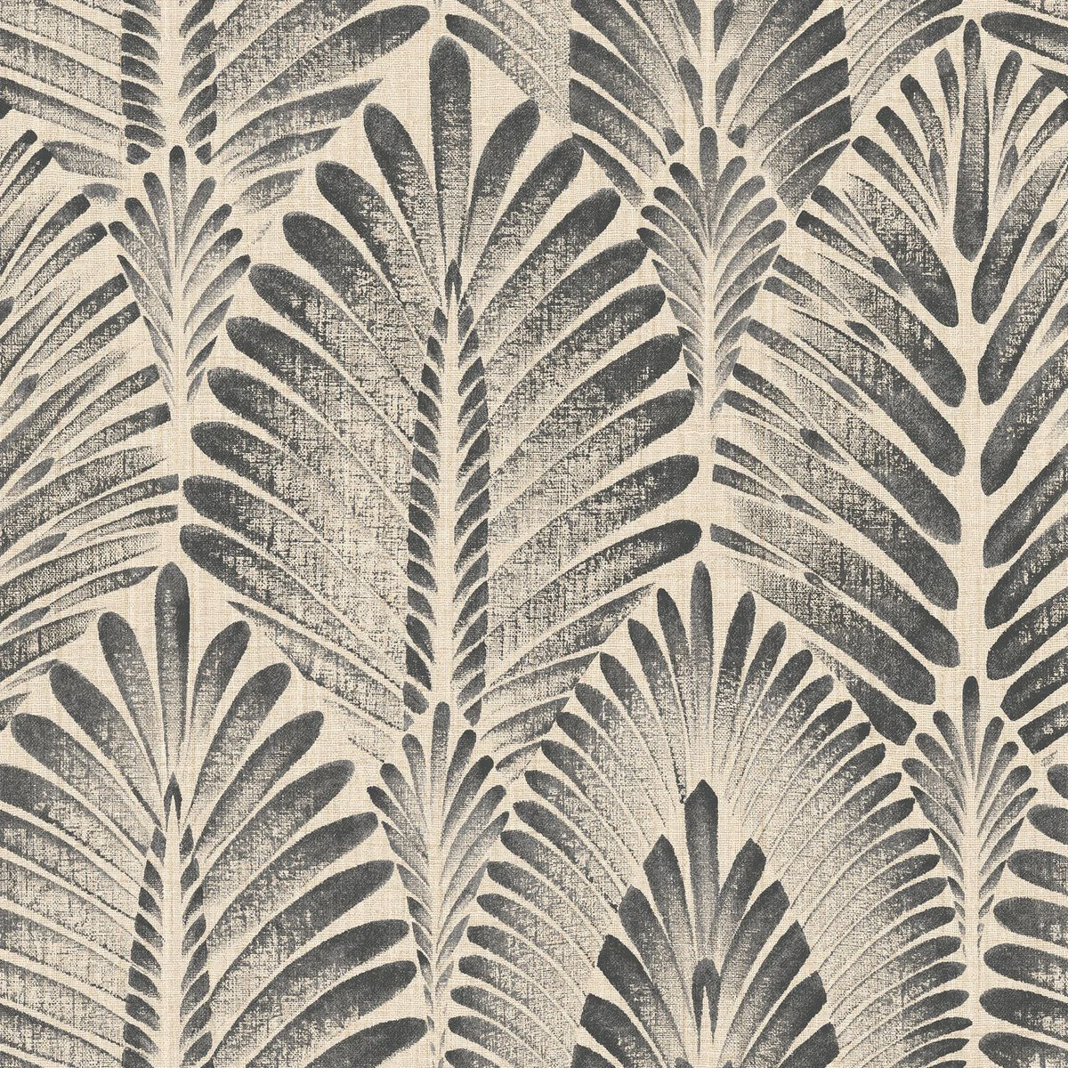 Casamance Alisio wallpaper — Sable/Anthracite