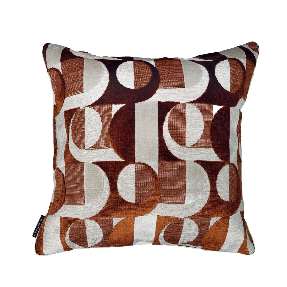 Casamance Alliance cushion cover — Acajou