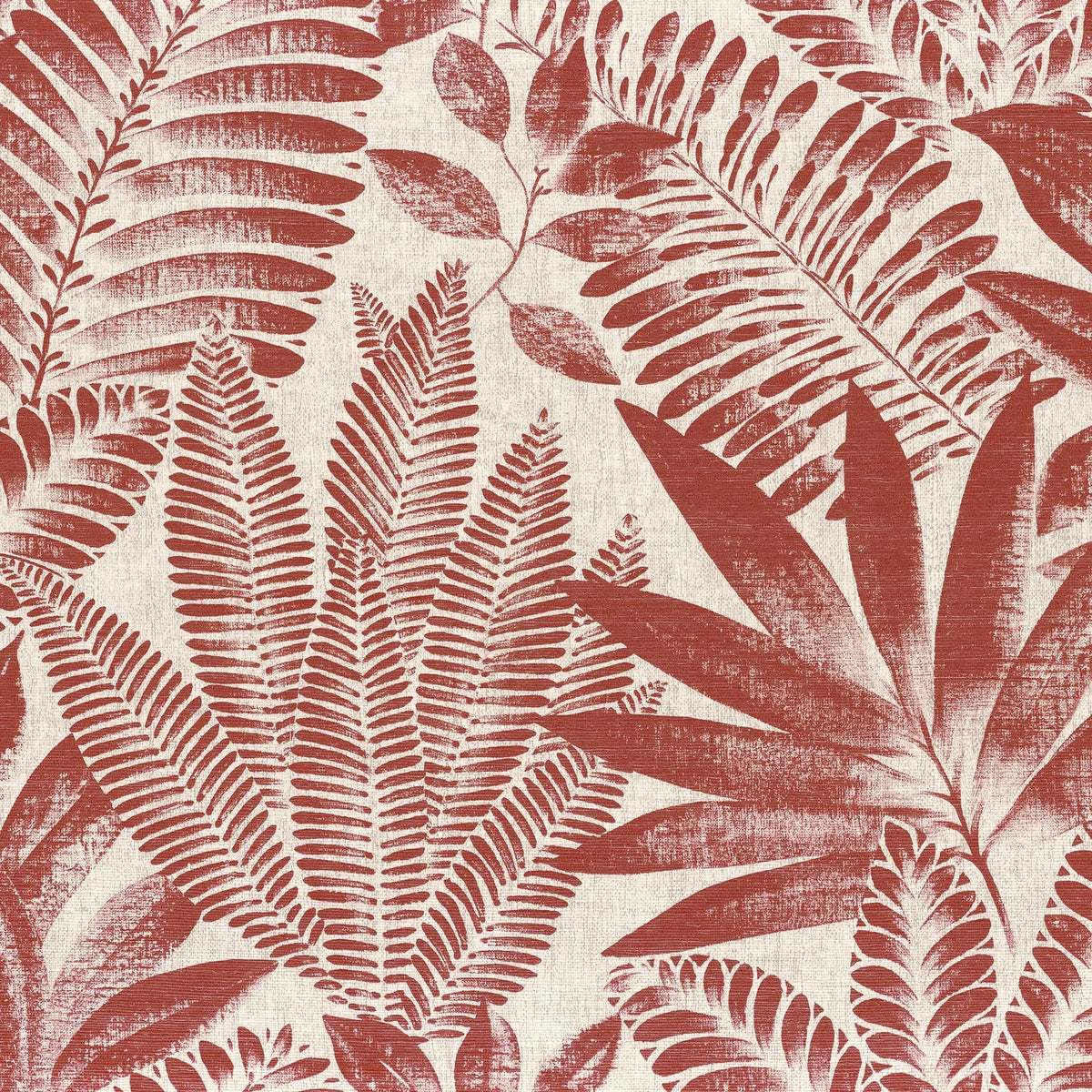 Casamance Aloes wallpaper — Terracotta/Grege