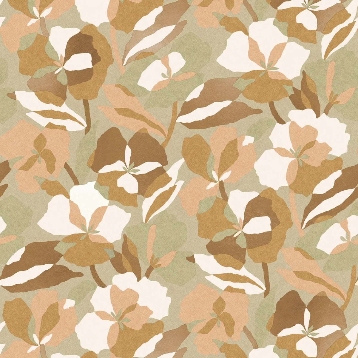 Casamance Amaryllis wallpaper — Nude/Lichen