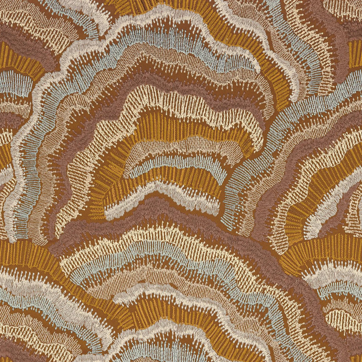 Casamance Annella fabric — Ocre Celadon
