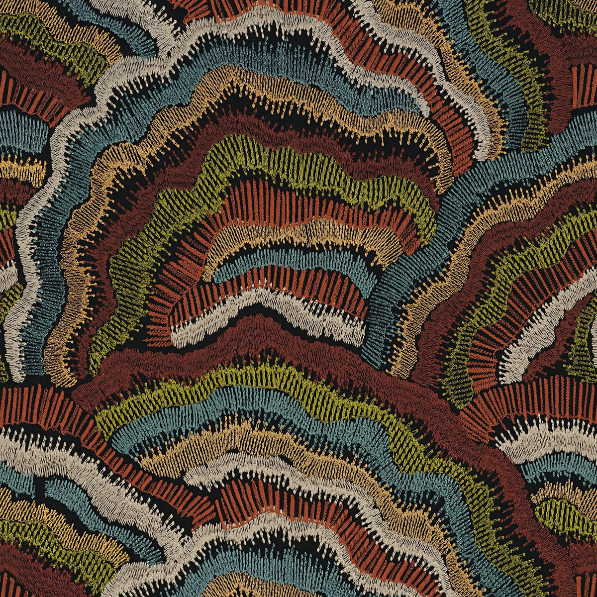 Casamance Annella fabric — Topaze Acajou Fonce