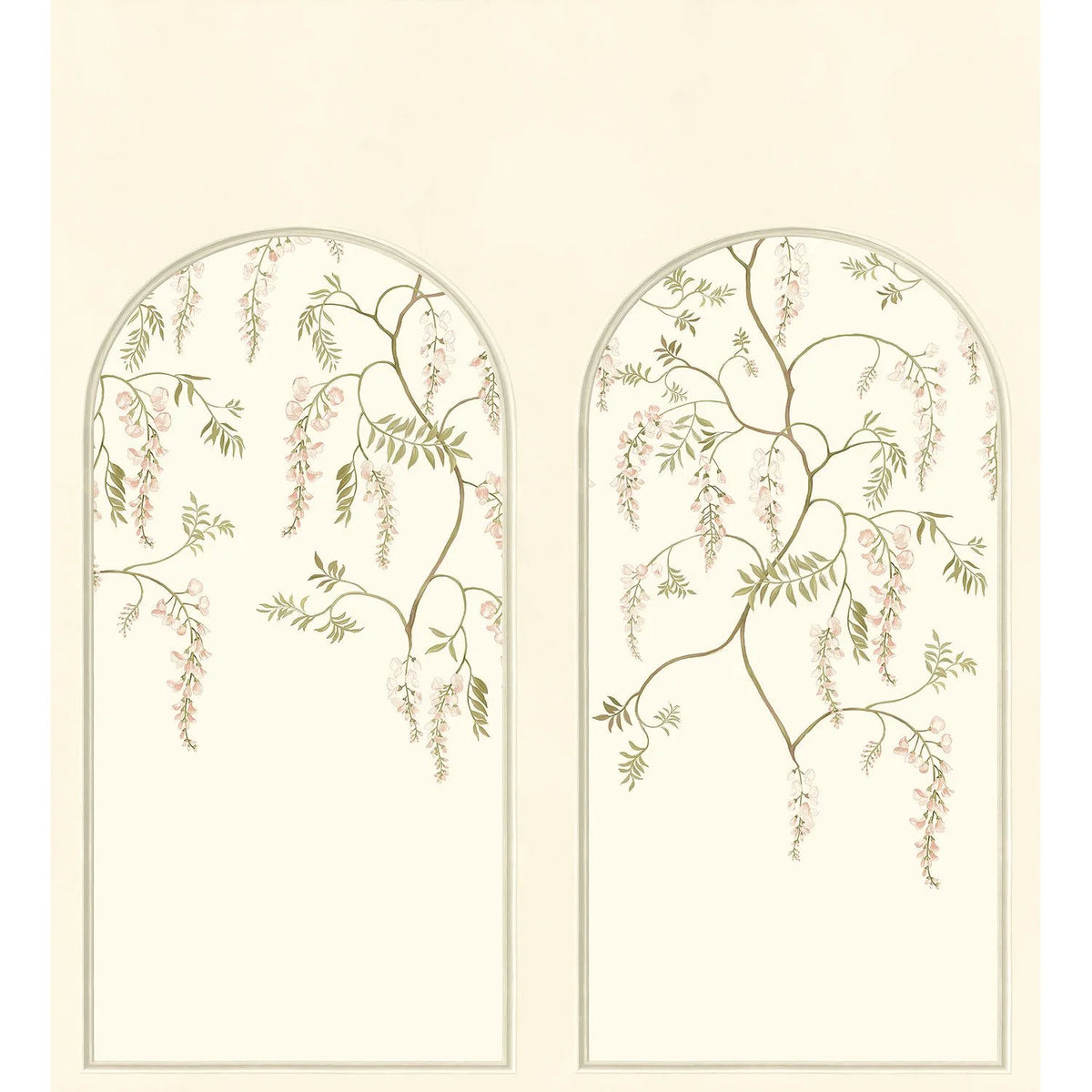 Casamance Arezzo Arches wallpanel — Ivoire/Kaki