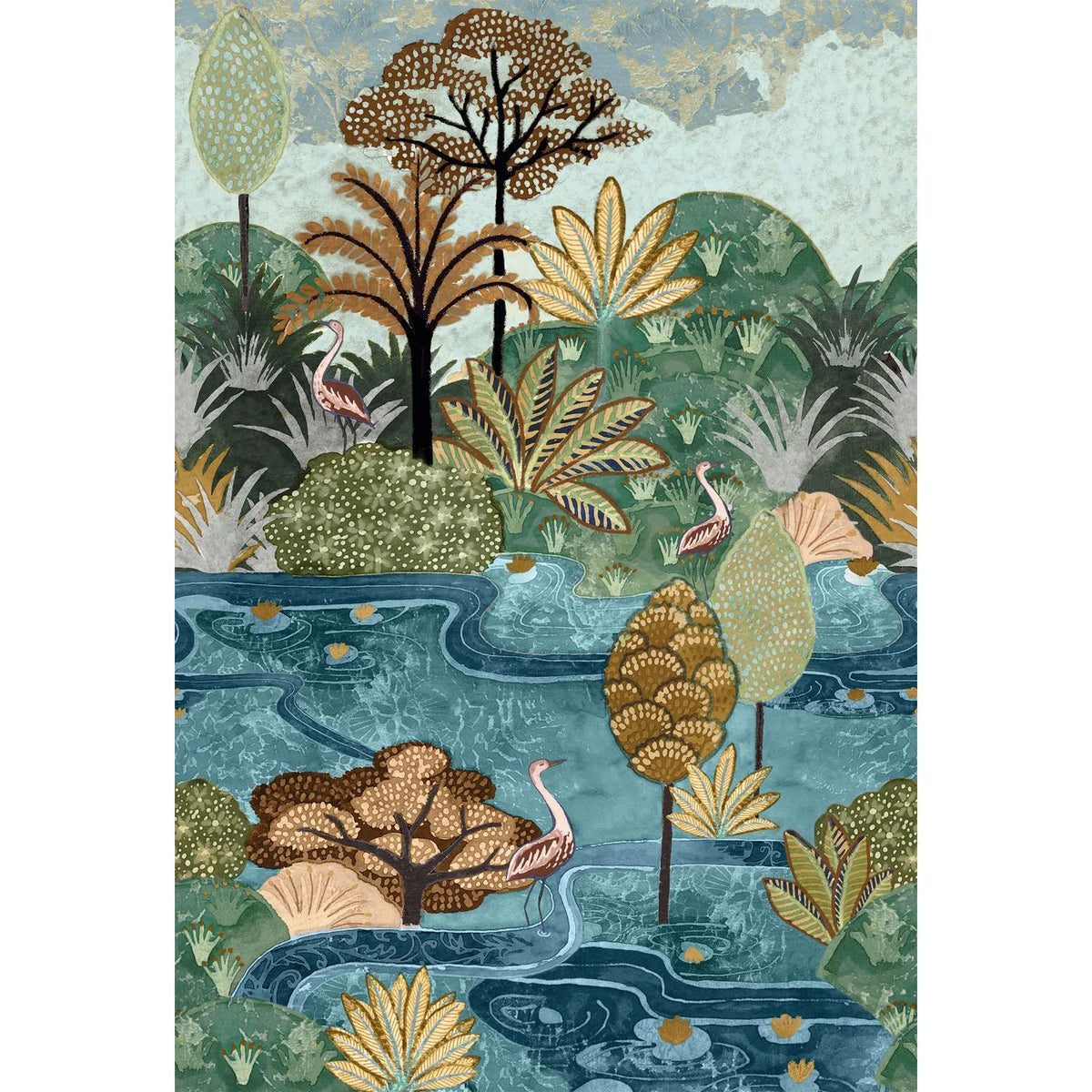 Casamance Aruba wallpanel — Multicouleurs