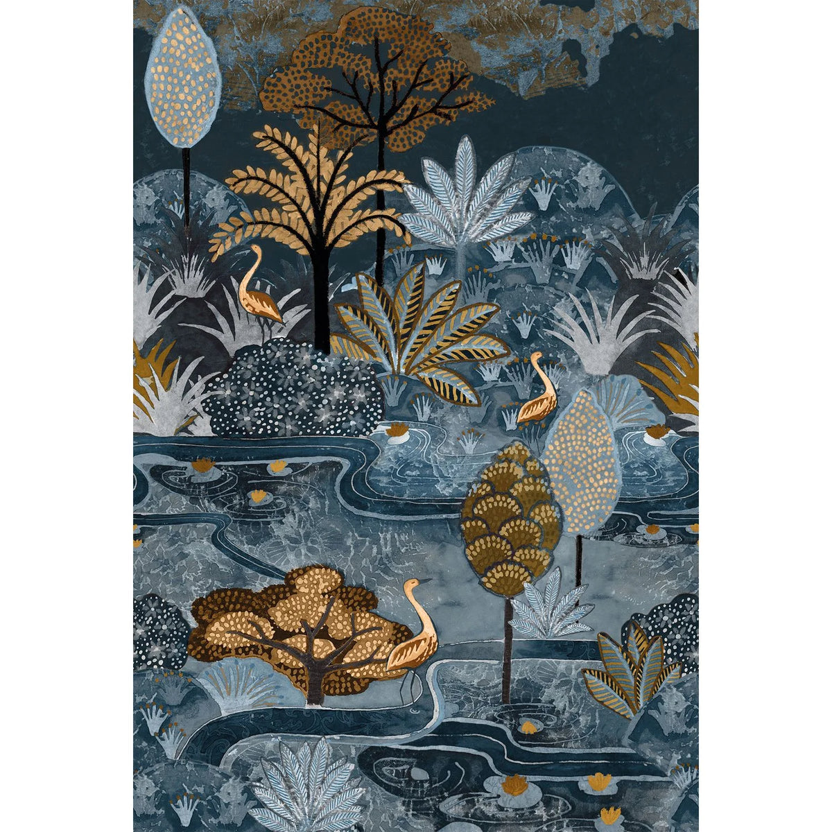 Casamance Aruba wallpanel — Bleu D'Egypte