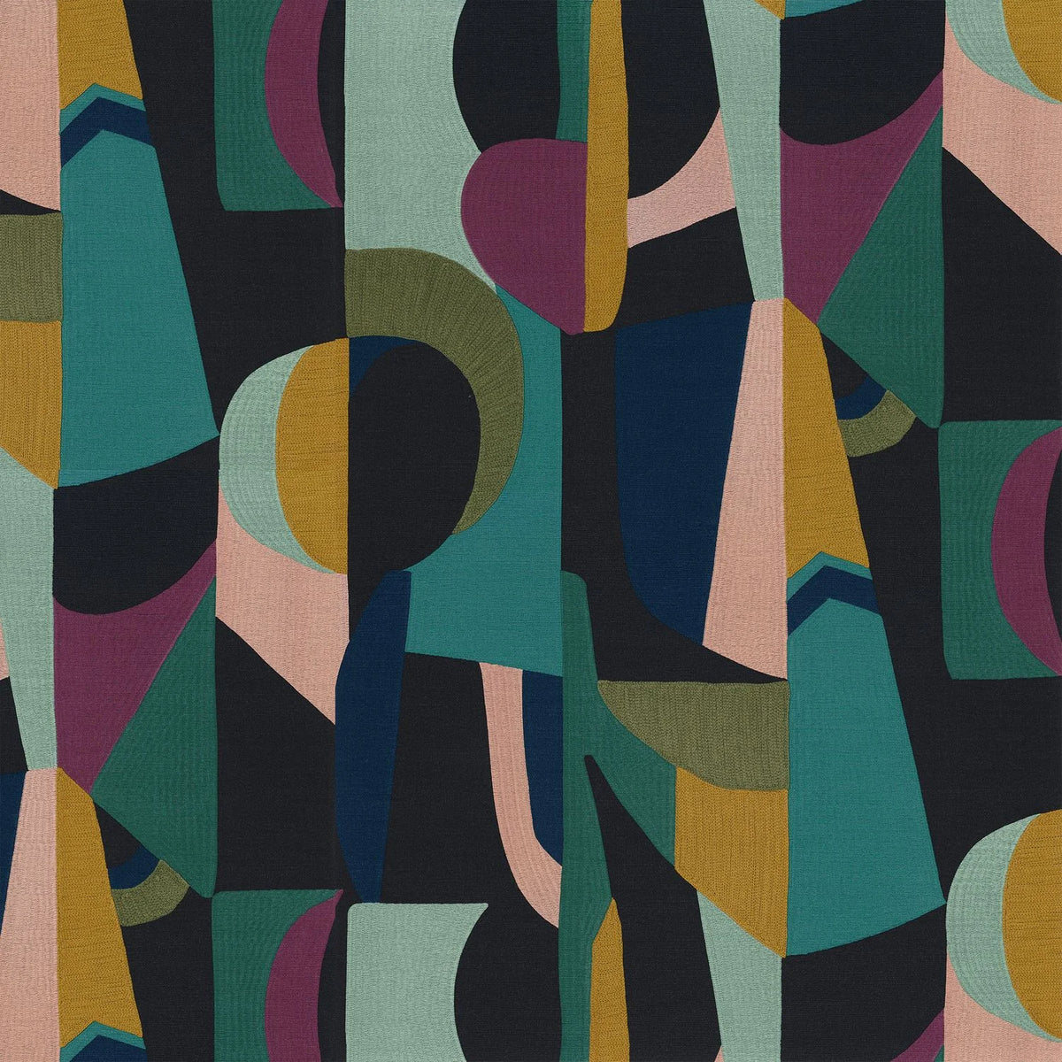 Casamance Assemblage wallpaper — Noir/Multico