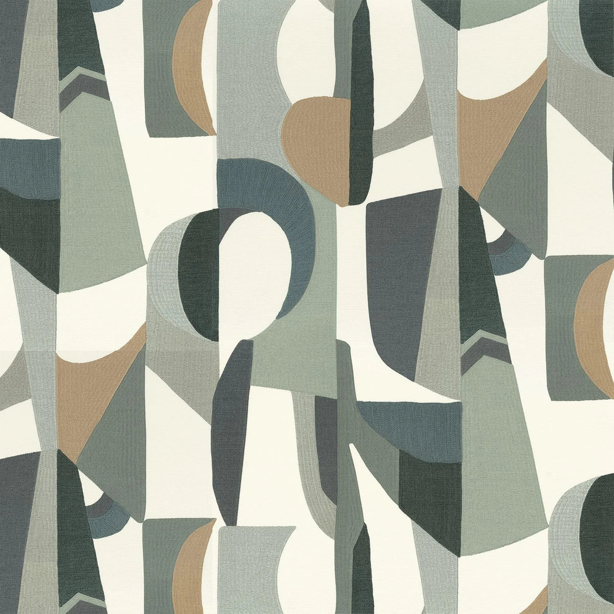 Casamance Assemblage wallpaper — Blanc/Vert Celadon