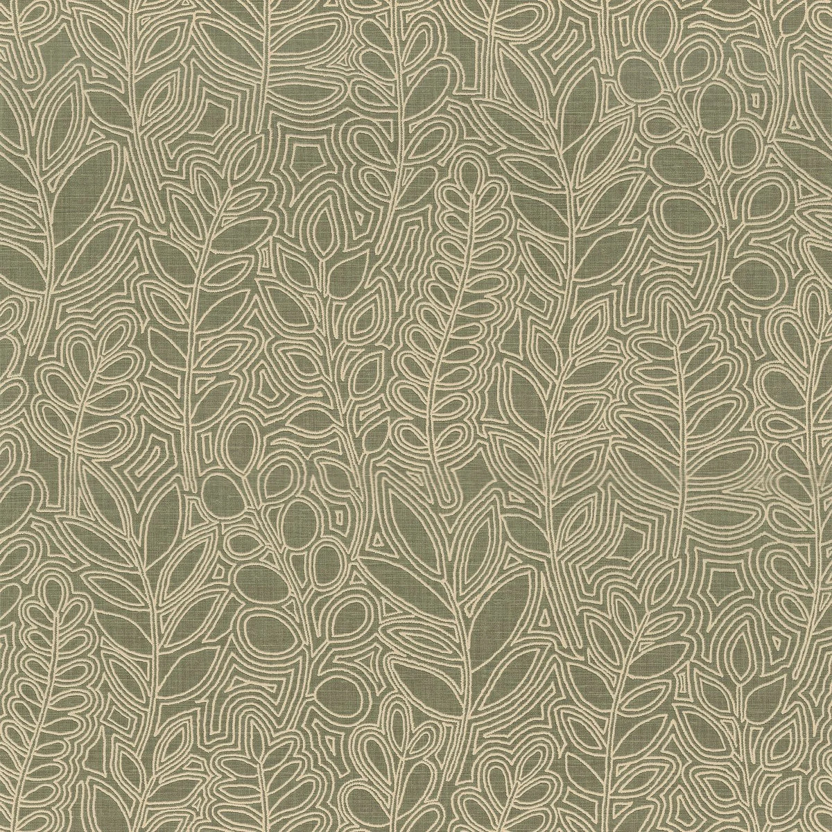 Casamance Astragale wallpaper — Kaki