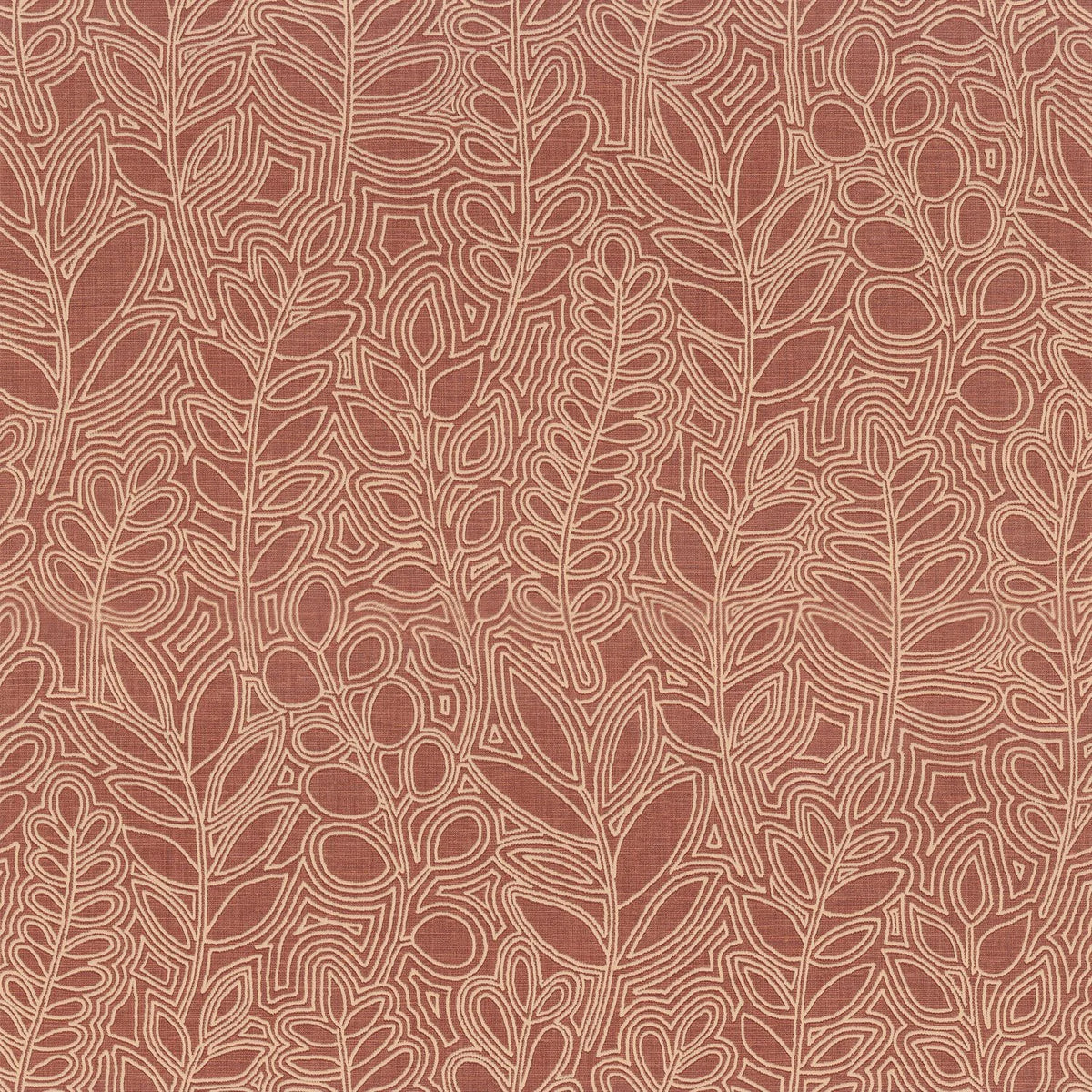 Casamance Astragale wallpaper — Terracotta