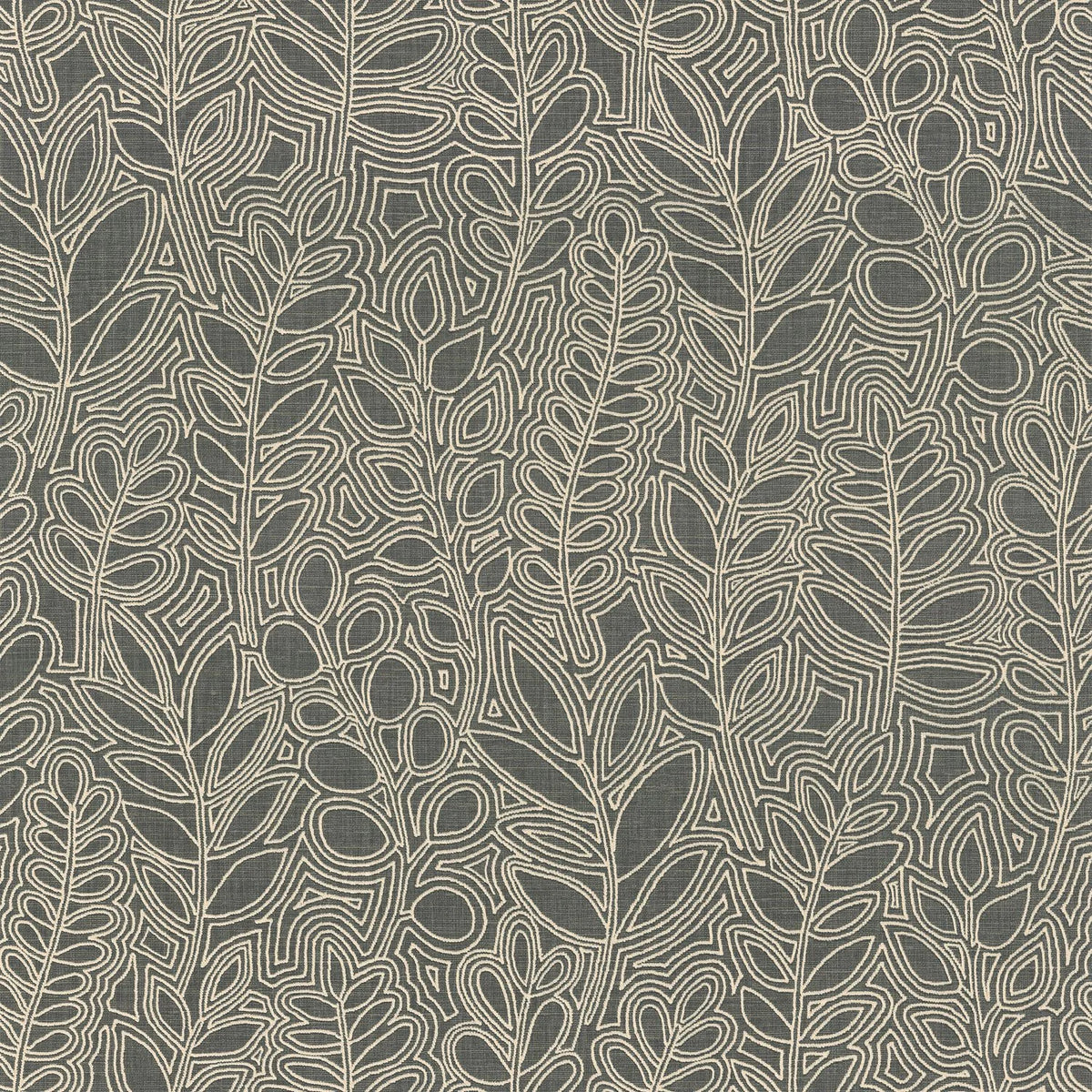 Casamance Astragale wallpaper — Anthracite