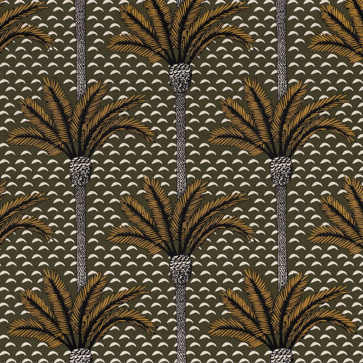 Casamance Atlas wallpaper — Kaki