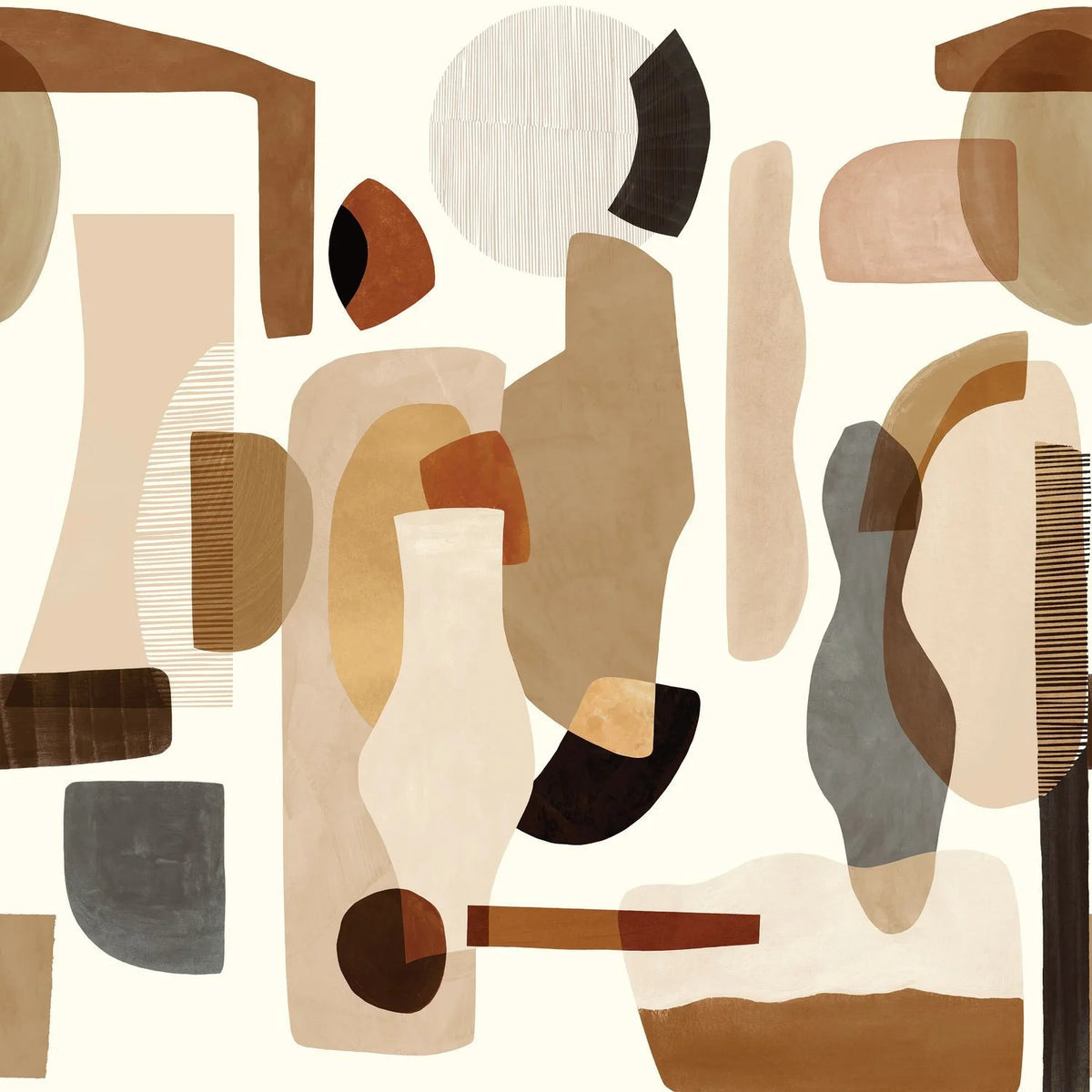 Casamance Audria wallpanel — Grège/Camel