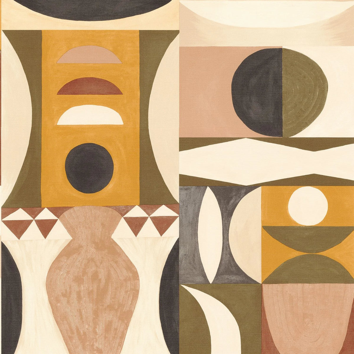 Casamance Auguste wallpaper — Kaki/Nude