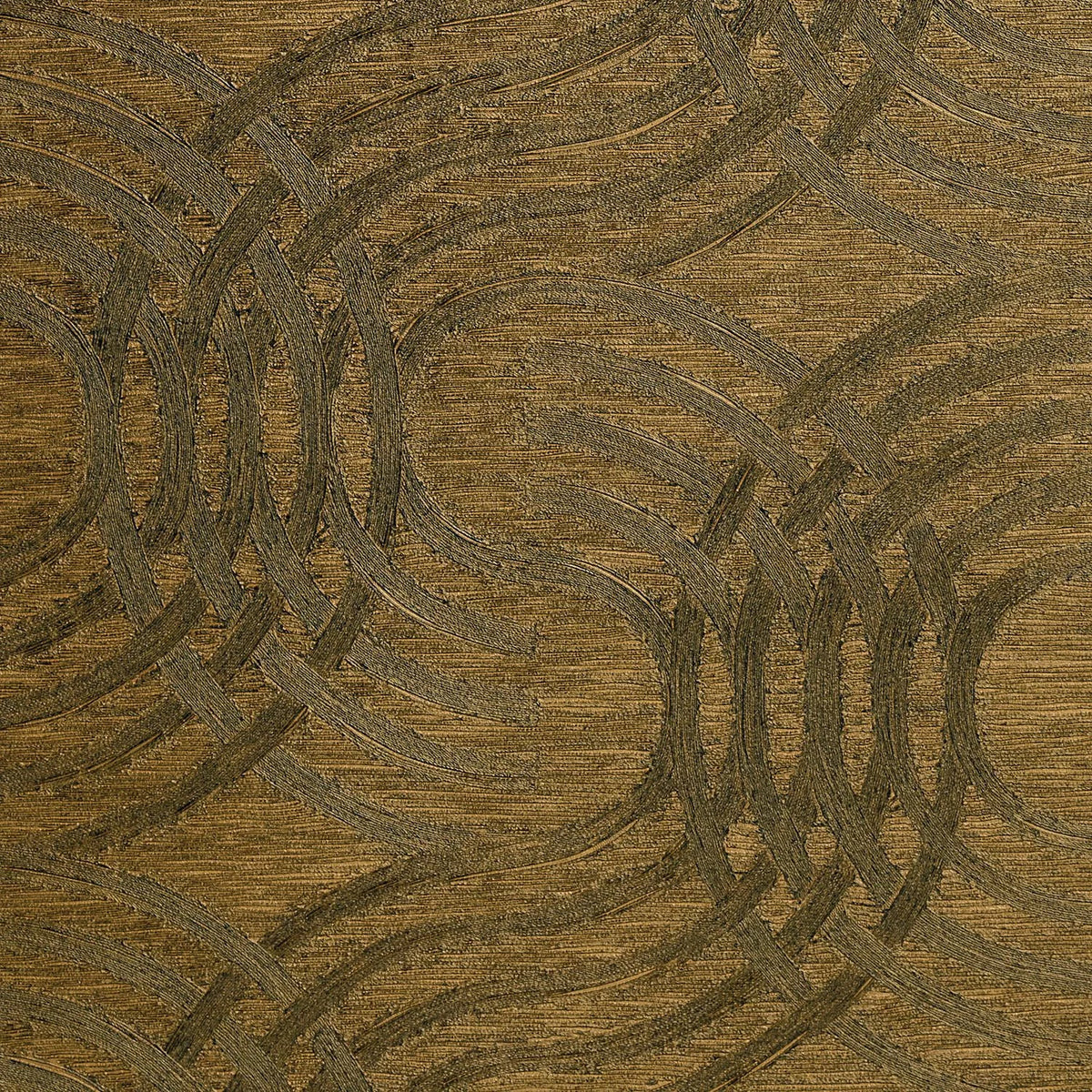 Casamance Auraria wallpaper — Noir/Doré