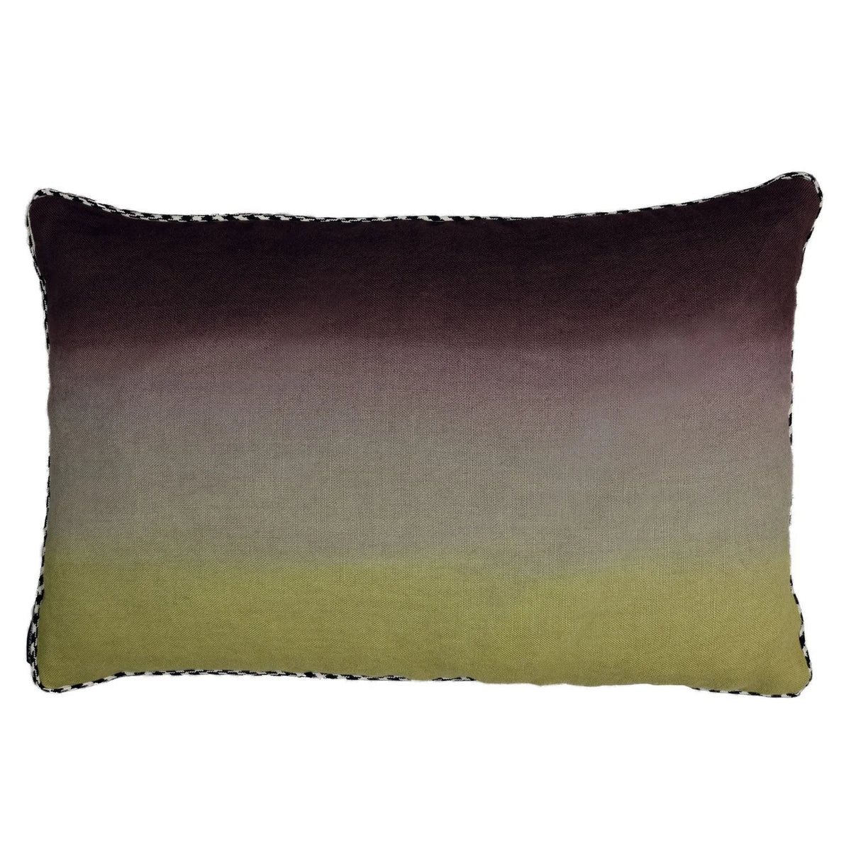 Casamance Aurore cushion cover — Olive Pourpre