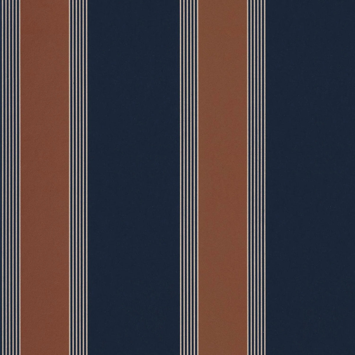 Casamance Auteuil wallpaper — Marine/Rouille