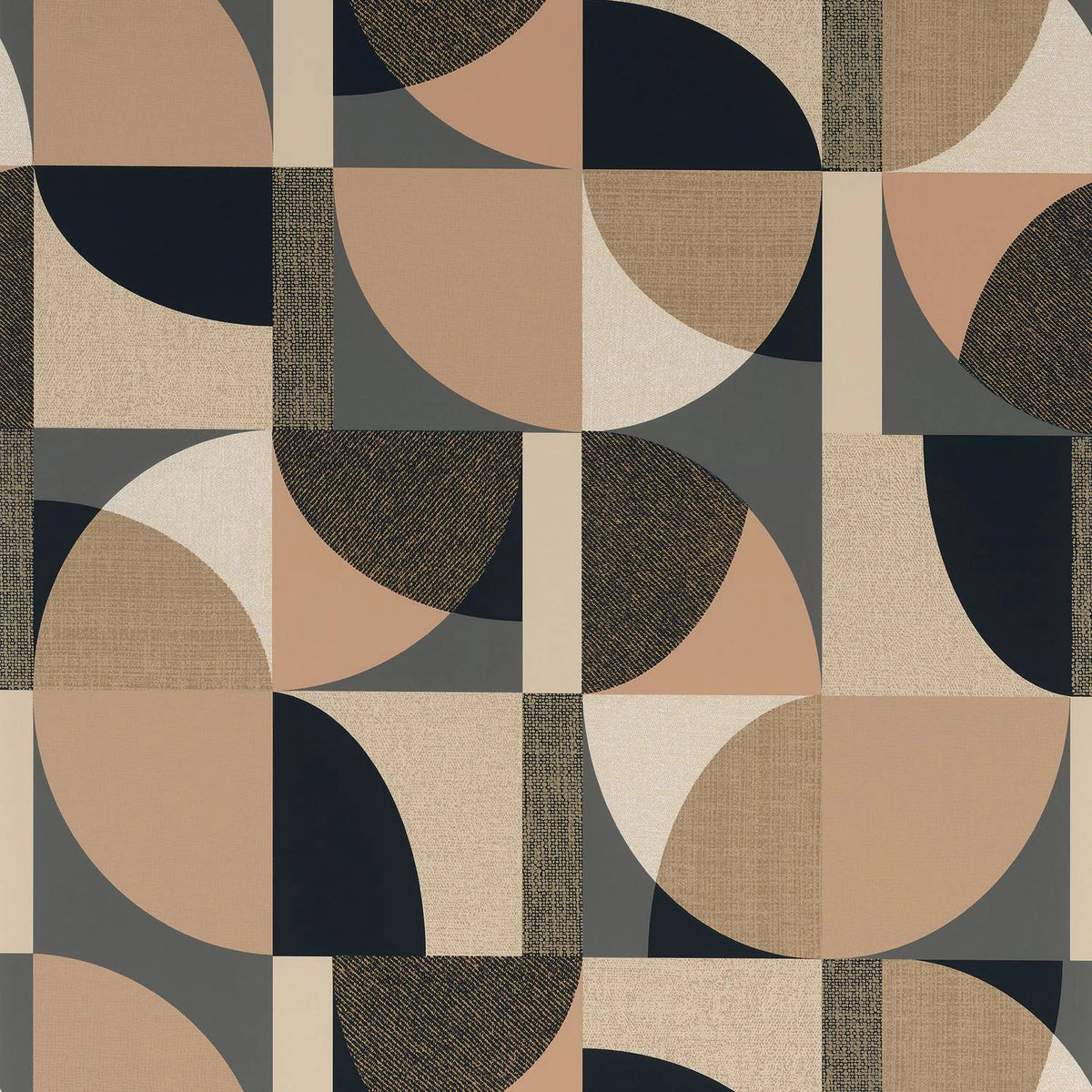 Casamance Barillet wallpaper — Anthracite/Nude