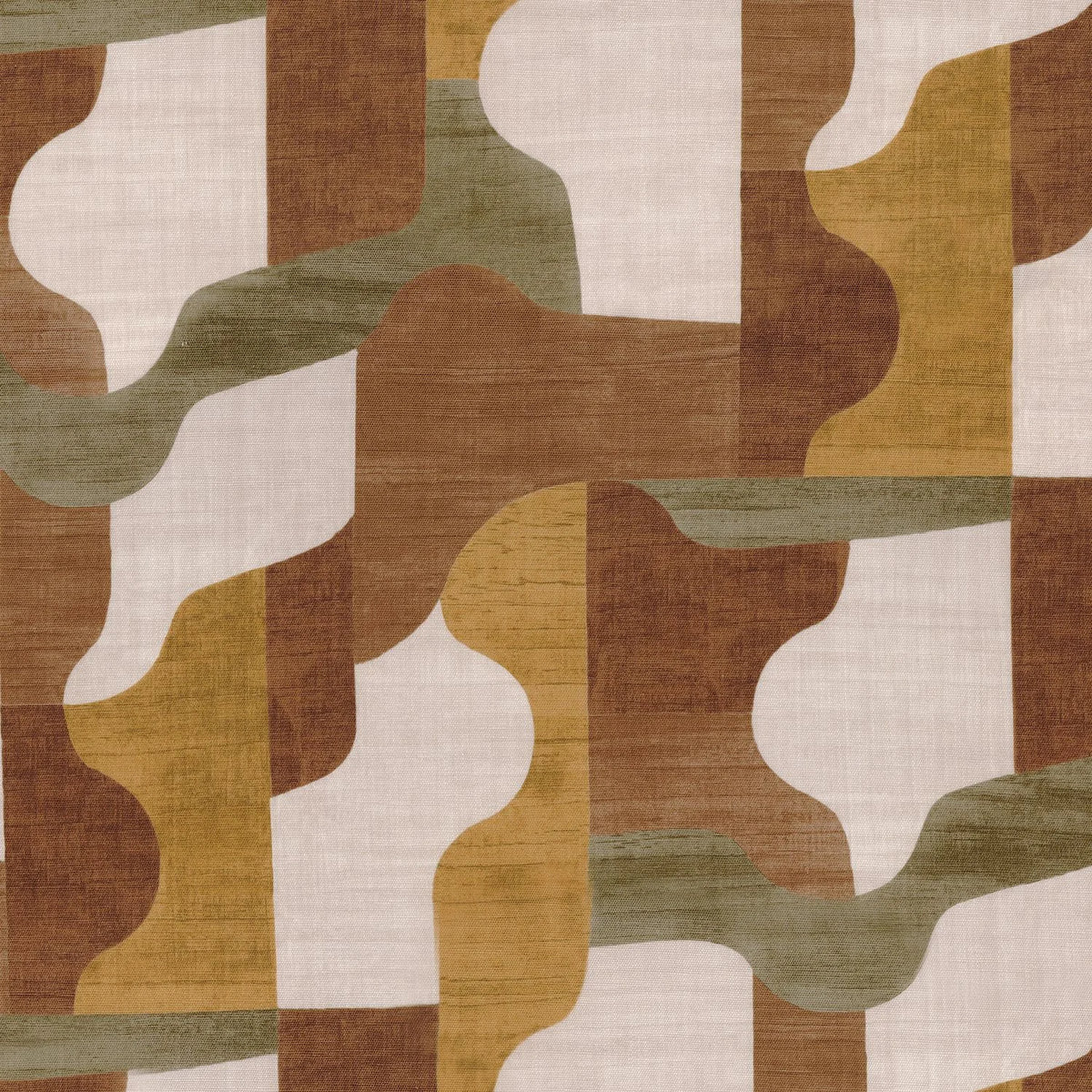 Casamance Belle Époque fabric — Ocre Orange Terreux