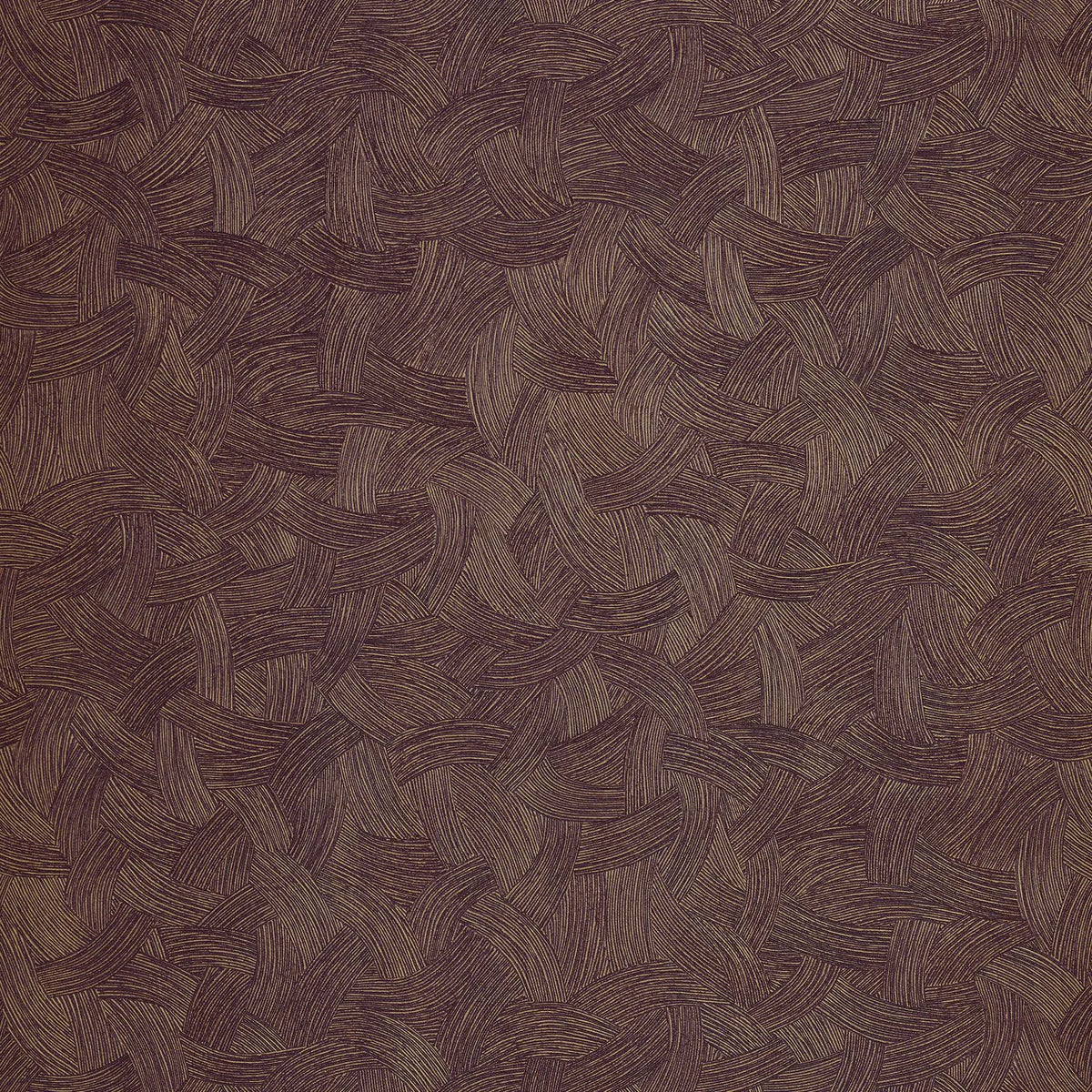 Casamance Berenice wallpaper — Aubergine/Doré