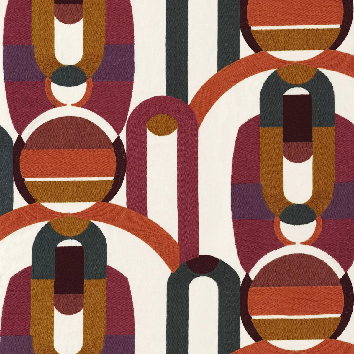 Casamance Café Society fabric — Multico Rouge