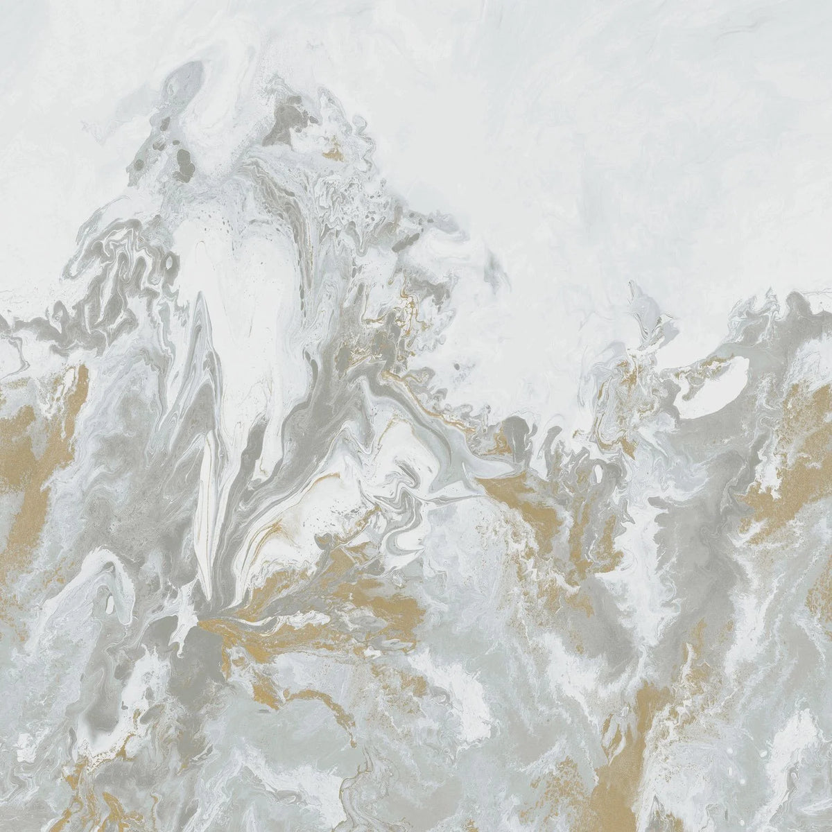 Casamance Calacatta wallpanel — Gris/Doré