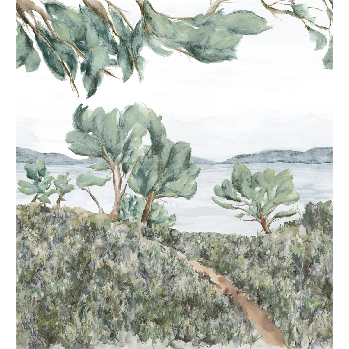 Casamance Cap Frehel wallpanel — Sauge/Celadon