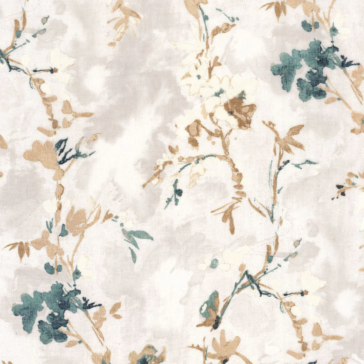 Casamance Cerisiers fabric — Vert Anglais