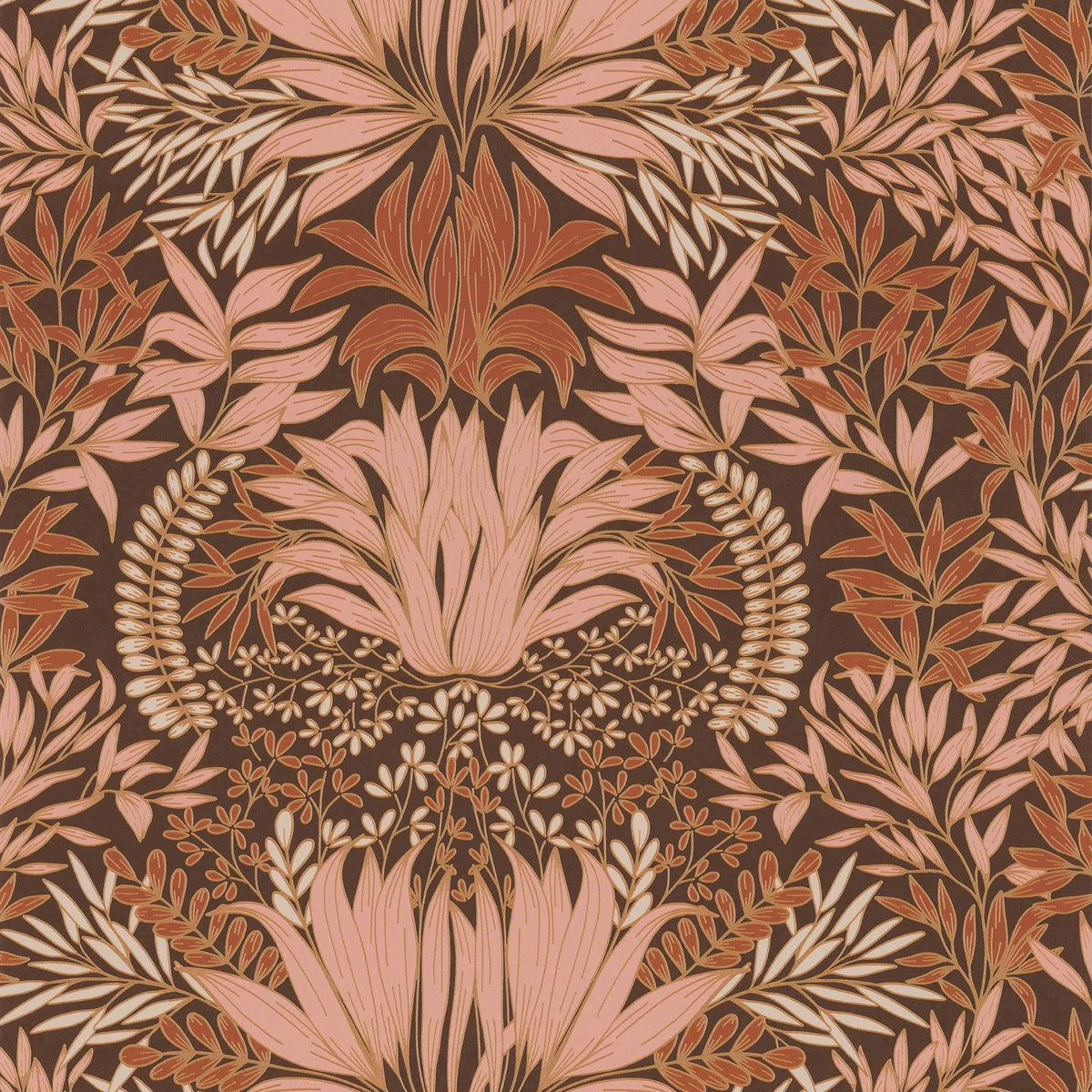Casamance Chardon wallpaper — Cognac/Nude