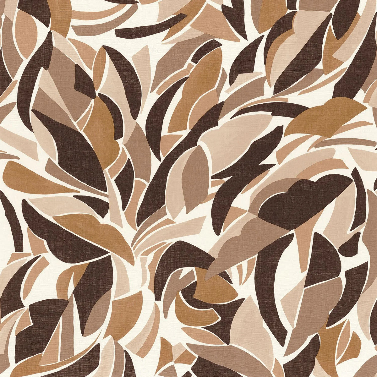 Casamance Collage wallpaper — Blanc/Chocolat