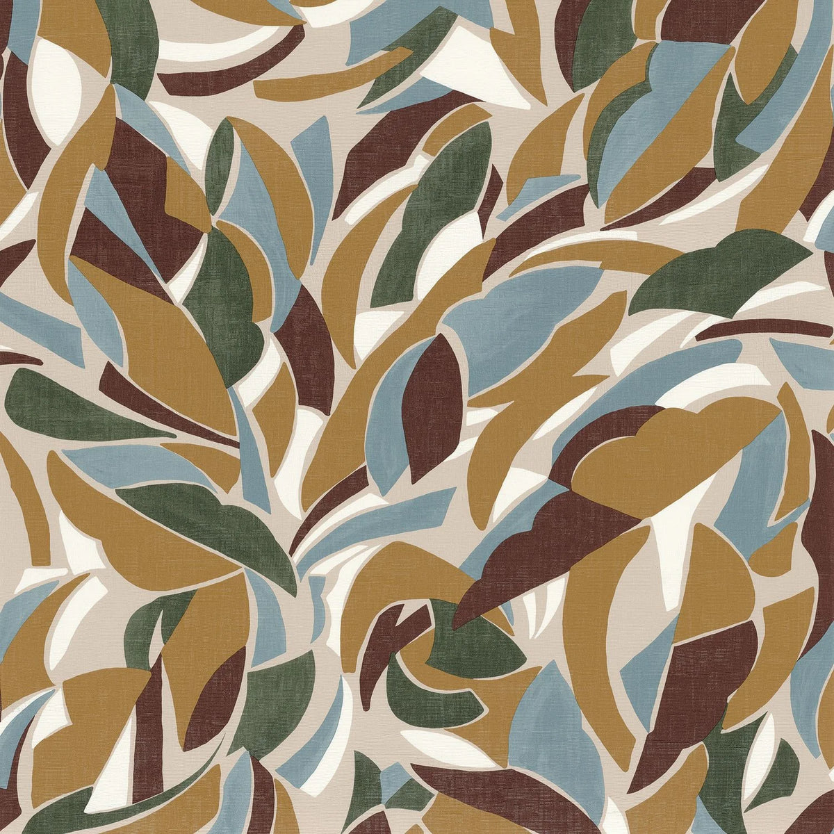 Casamance Collage wallpaper — Grege/Moutarde
