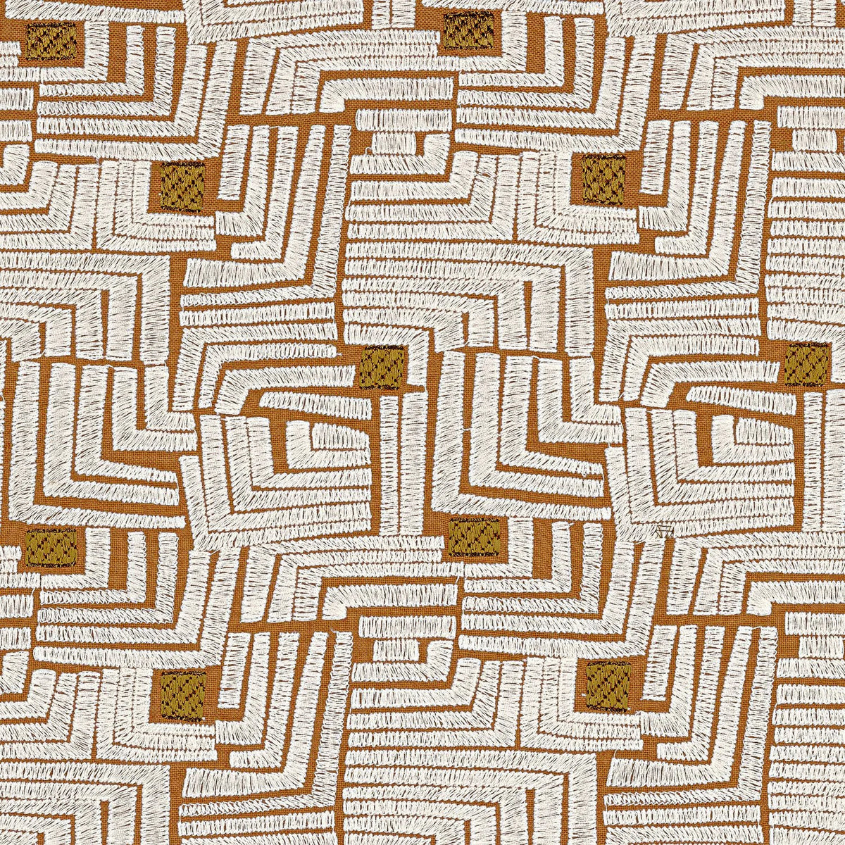 Casamance Composition fabric — Orange Terreux