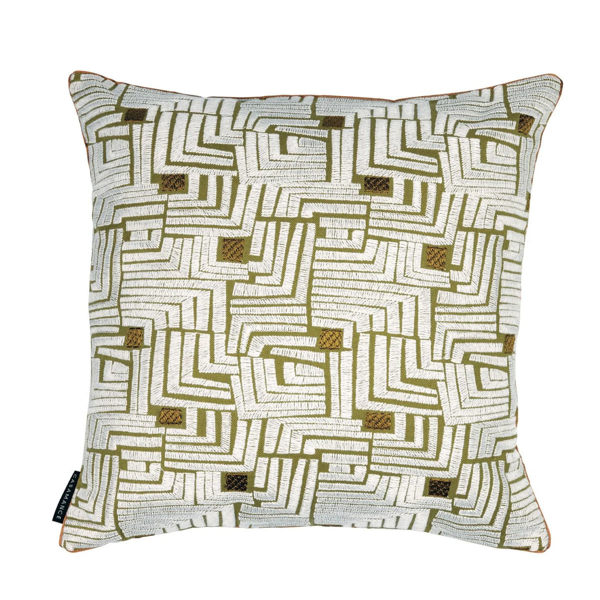 Casamance Composition cushion cover — Olive