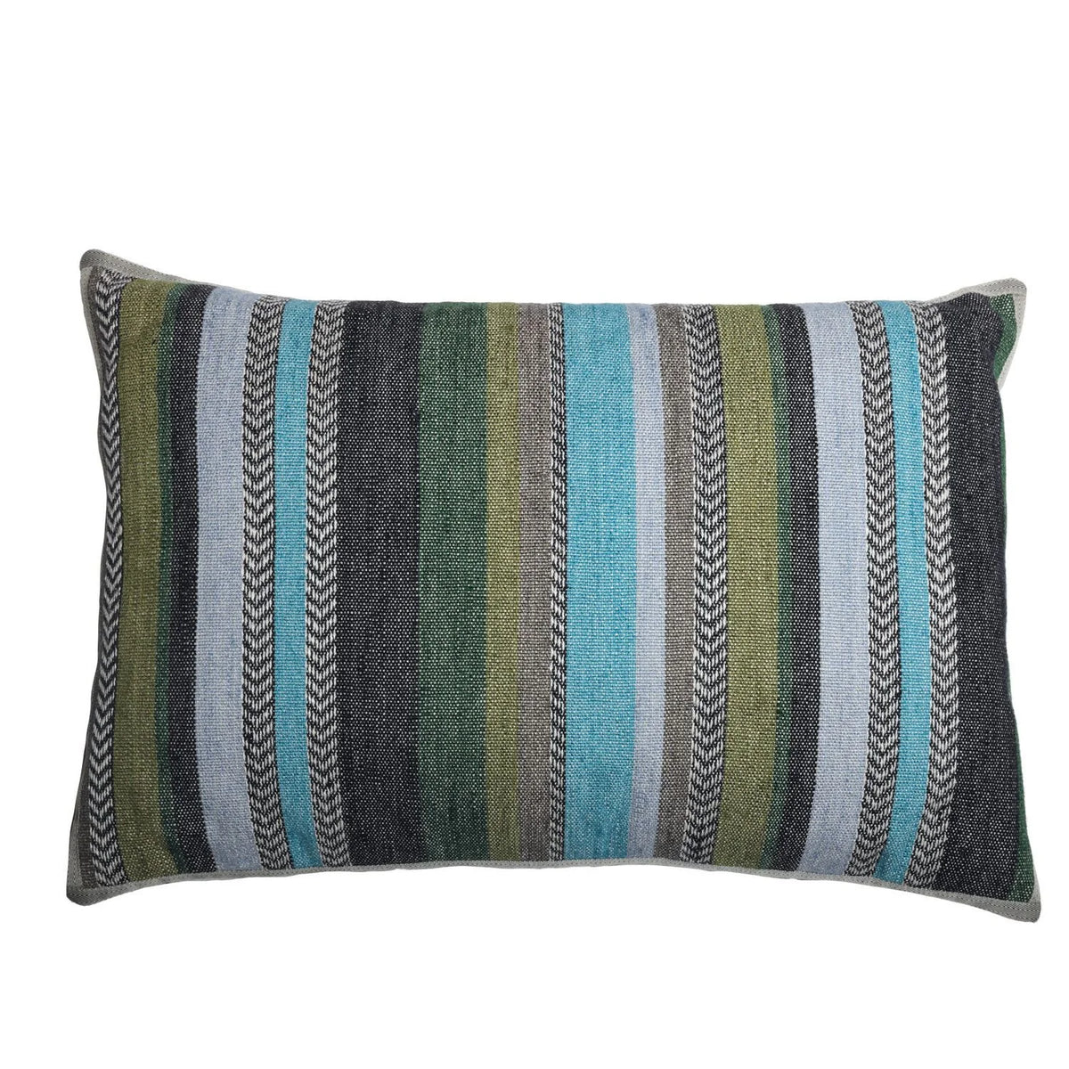 Casamance Costa Nova cushion cover — Turquoise Emeraude