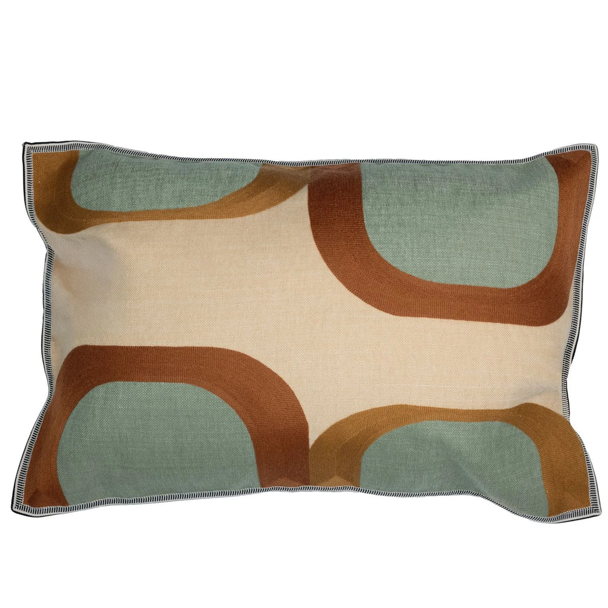 Casamance Dakota cushion cover — Praline Vert Sauvage