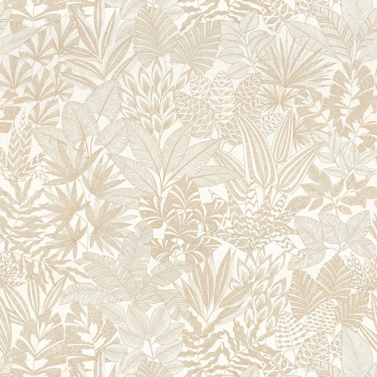 Casamance Doum wallpaper — Blanc/Doré