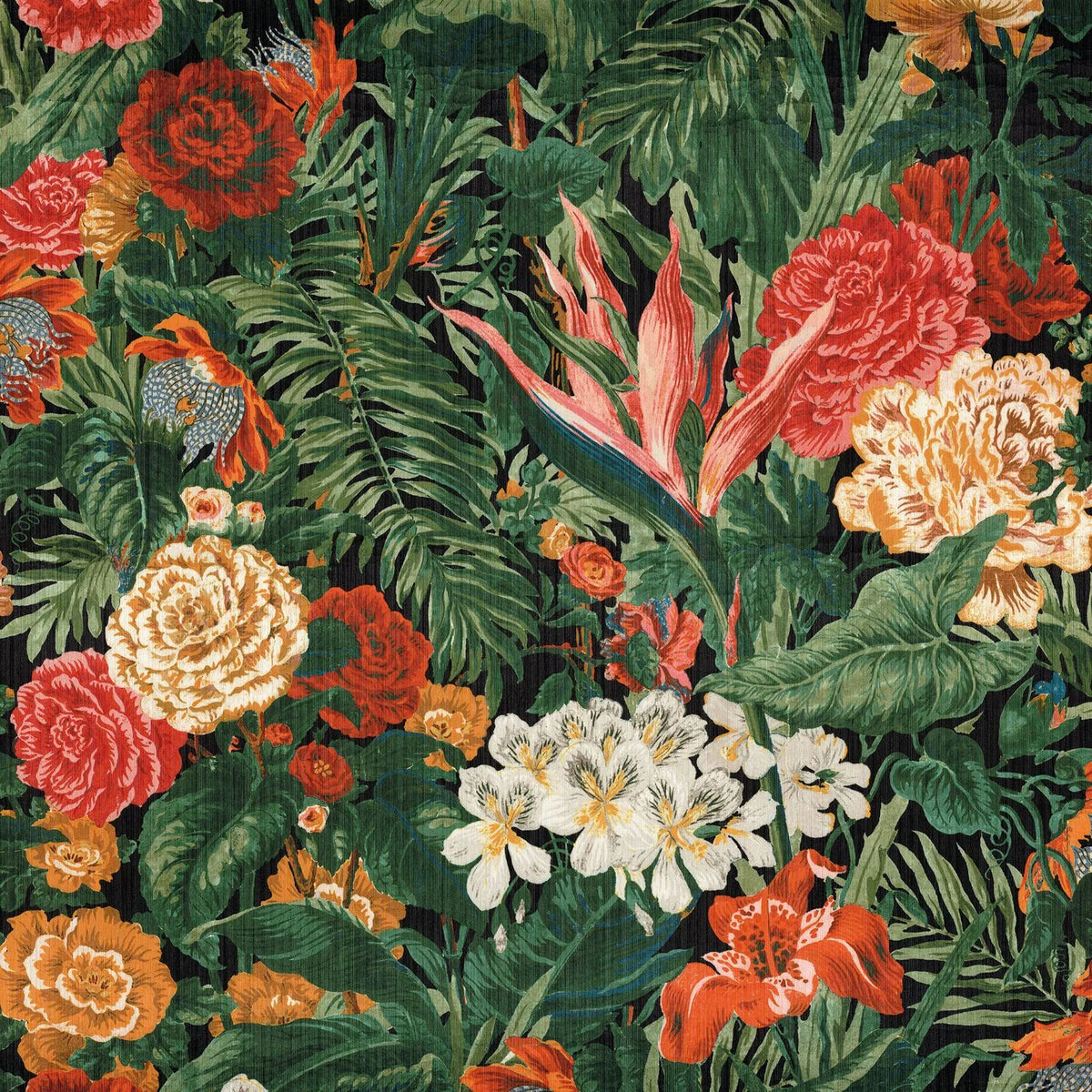 Casamance Eglantyne wallcovering — Vert Multico