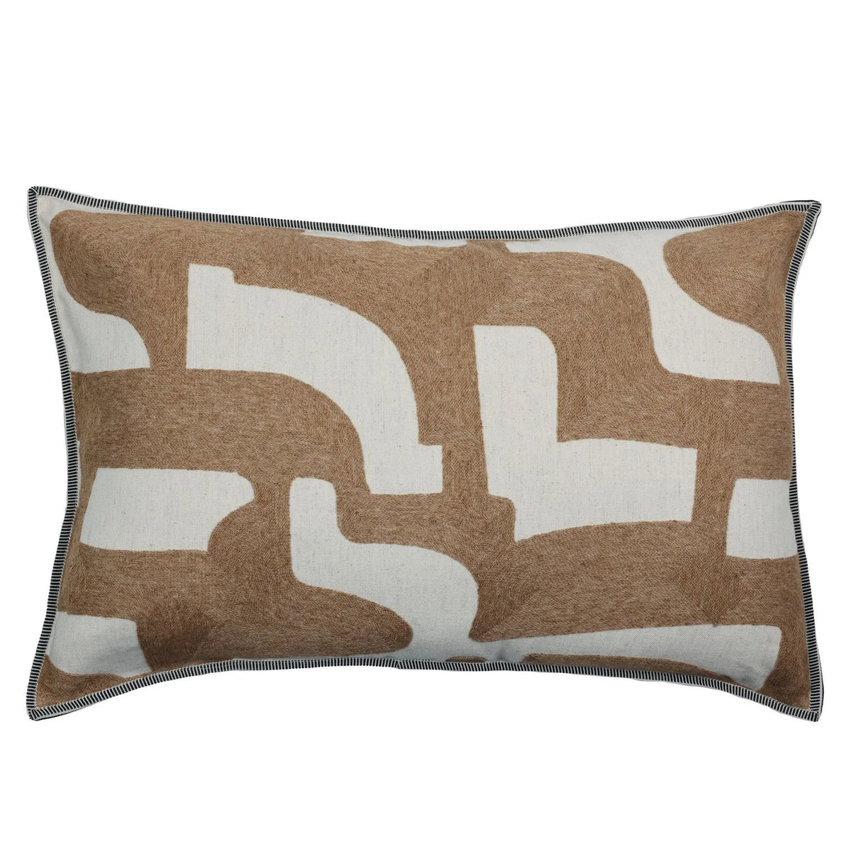 Casamance Entrelacs cushion cover — Tabac