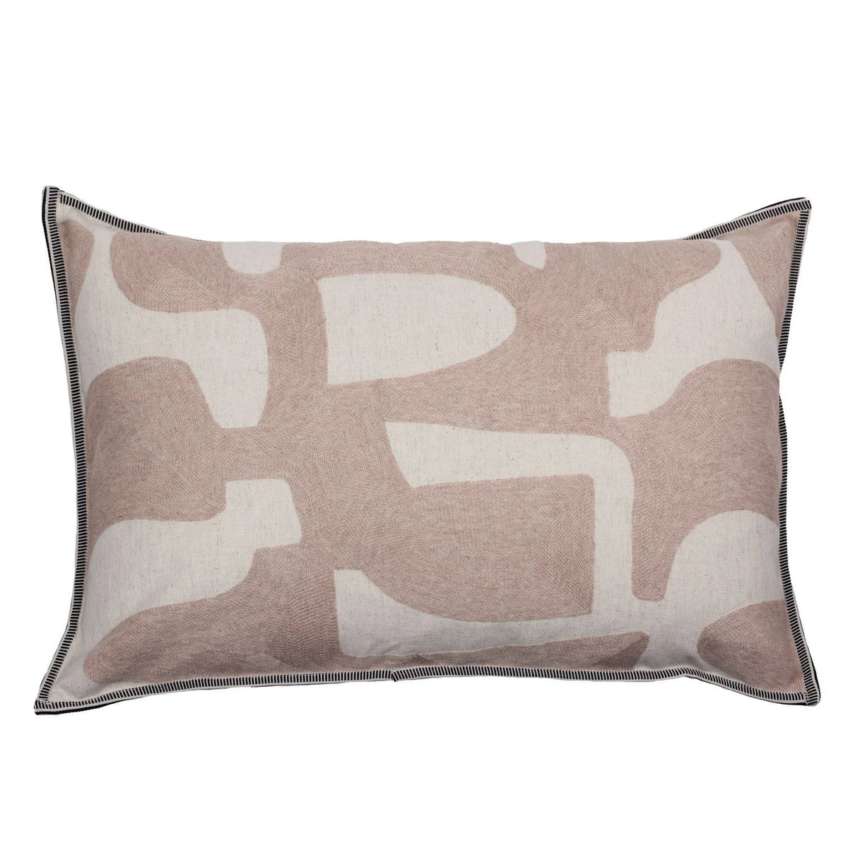 Casamance Entrelacs cushion cover — Rose Poudre