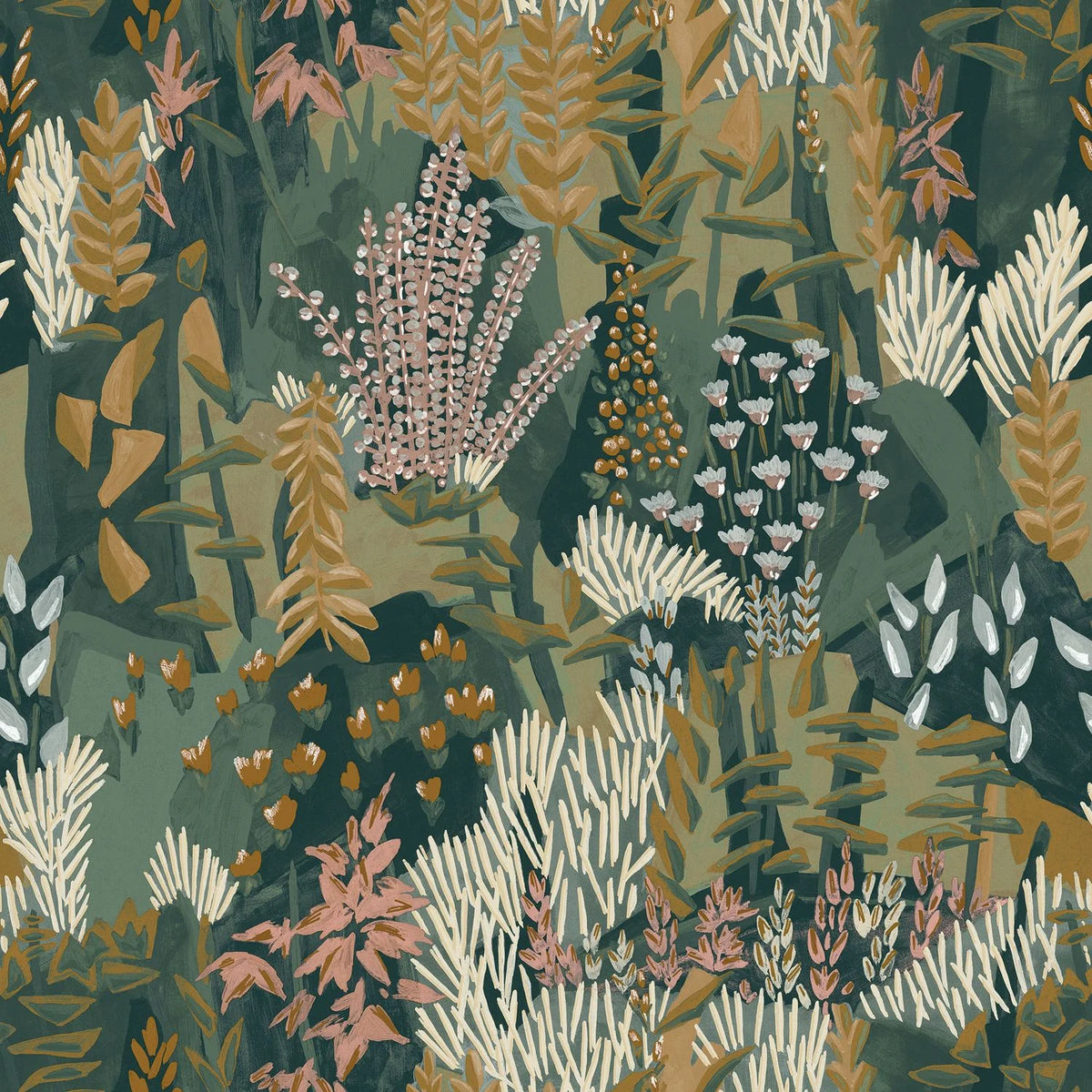 Casamance Erica wallpaper — Jaspe/Mordoré