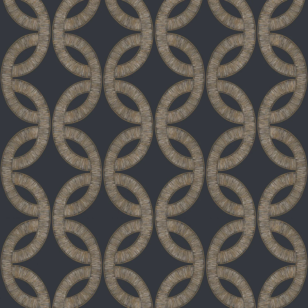 Casamance Etienne wallpaper — Encre/Doré