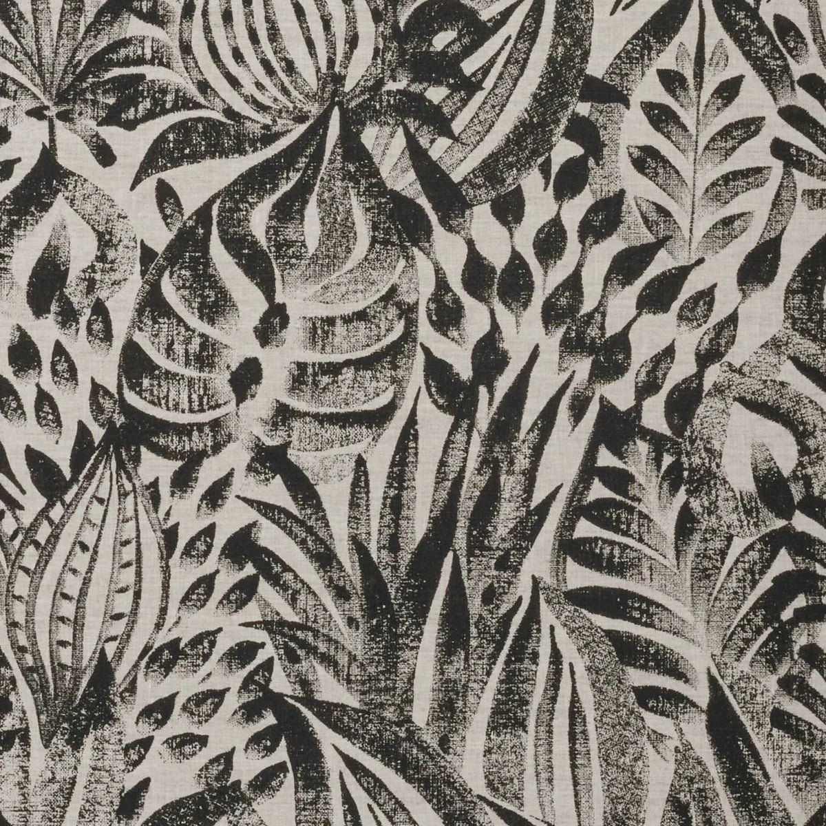 Casamance Foliage wallcovering — Noir