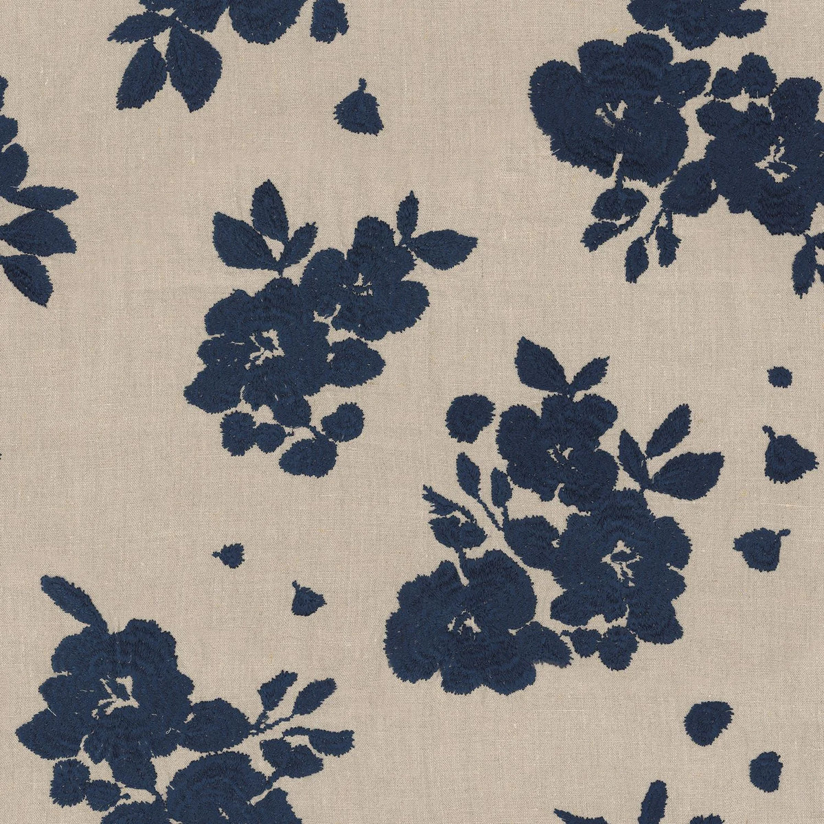 Casamance Gardenia fabric — Marine