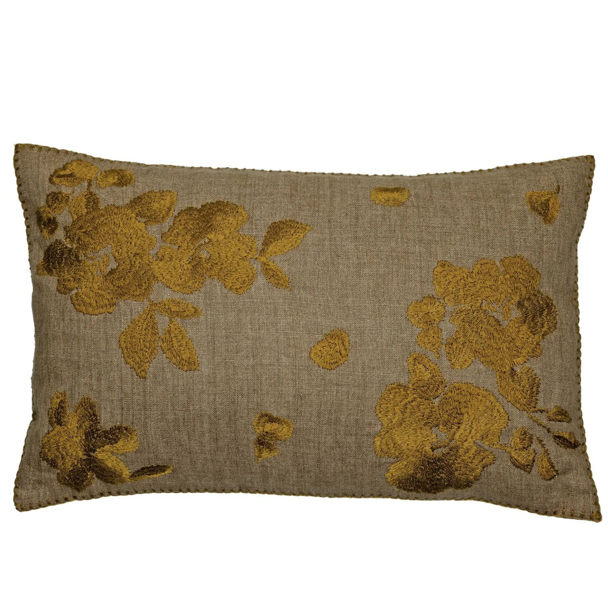 Casamance Gardenia cushion cover — Ocre