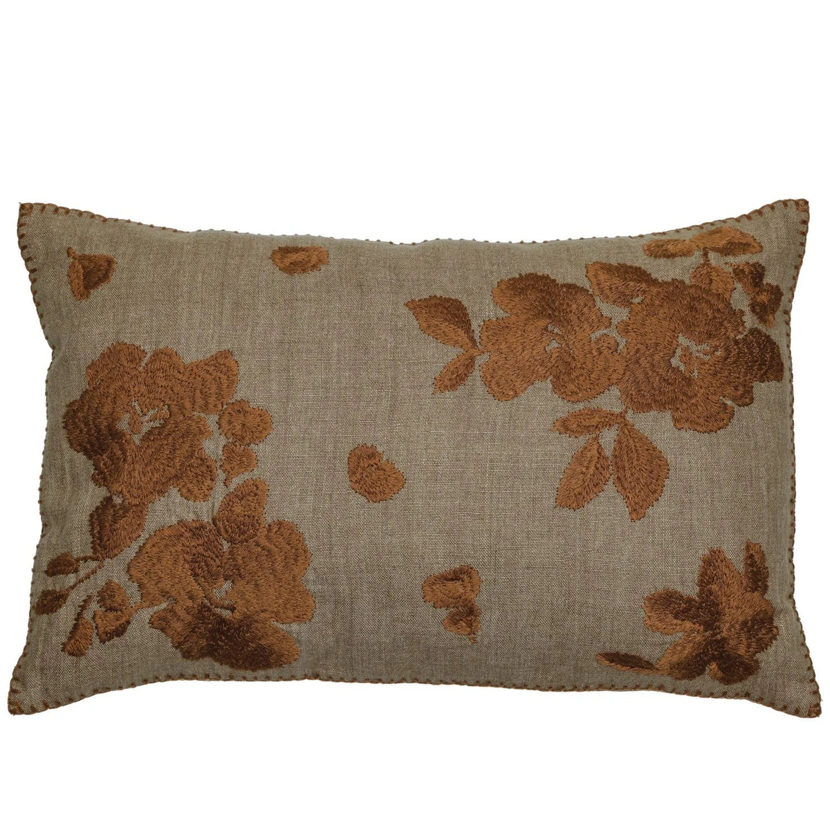 Casamance Gardenia cushion cover — Terracotta