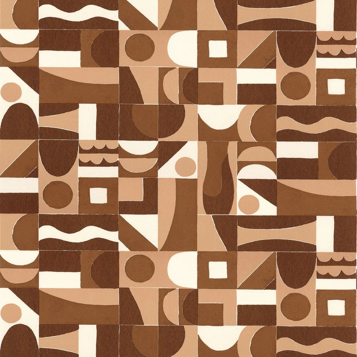Casamance Gourna wallpaper — Terracotta/Cuivre