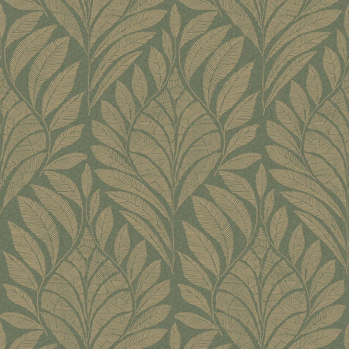 Casamance Gustav wallpaper — Vert De Gris/Doré